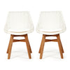 Cottesloe Outdoor Dining Chair | White Cord with Teak Frame- set 2 - www.elkstone.com.au