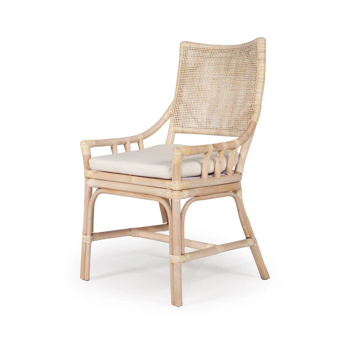 Kimberley Dining Chair - Whitewash Rattan