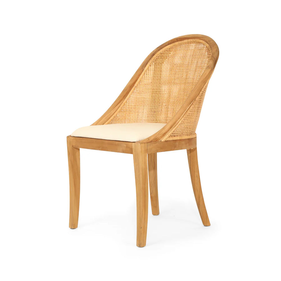 Manley Dining Chair| Natural Rattan and Timber