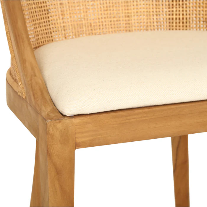 Manley Dining Chair| Natural Rattan and Timber