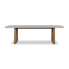 2.4m Sierra Rectangular Dining Table | Beige with Light Honey Timber Legs - www.elkstone.com.au