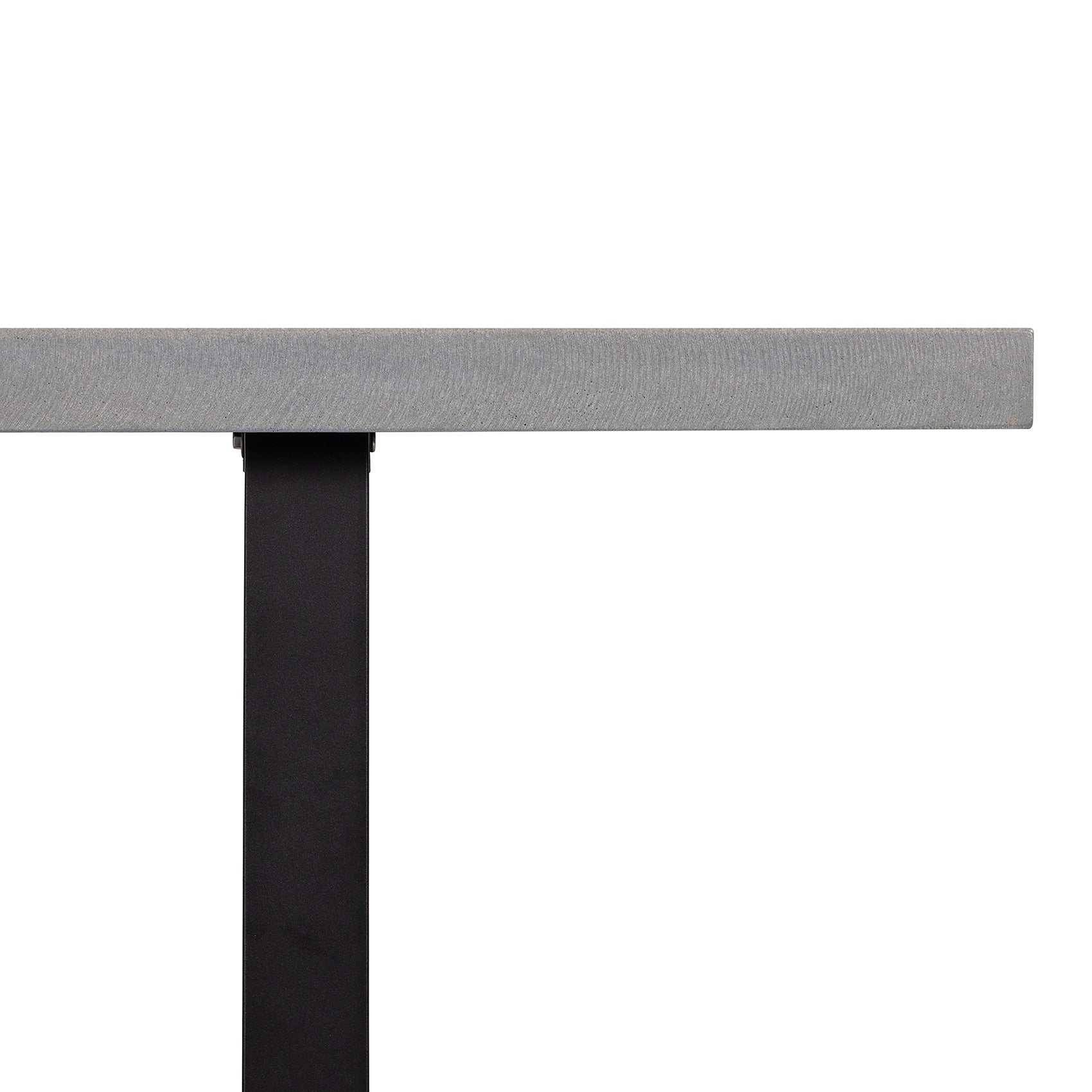 1.65m Sierra Bench Seat | Pebble Grey with Matte Black Powder Coated L ...